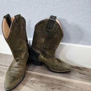 Green Western Cowboy Boots